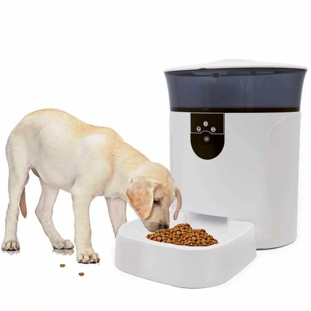 Automatic Pet Feeder for Cats and Dogs - White